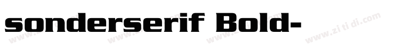 sonderserif Bold字体转换
